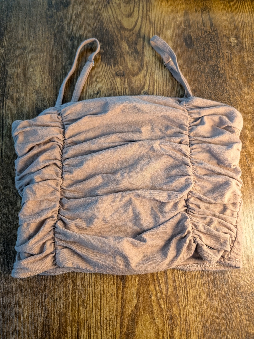 Hollister Ruched Crop Camisole in Brown